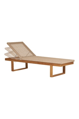 Chaise longue en teck Derby - 190 x 65 x 38 cm