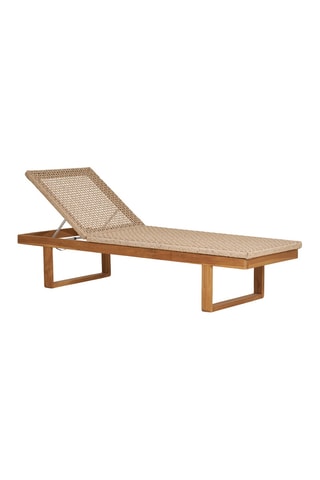 Chaise longue en teck Derby - 190 x 65 x 38 cm