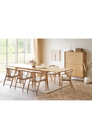 Table à manger extensible avec revêtement en chêne Darwin - 240/290/340 x 75 x 100 cm