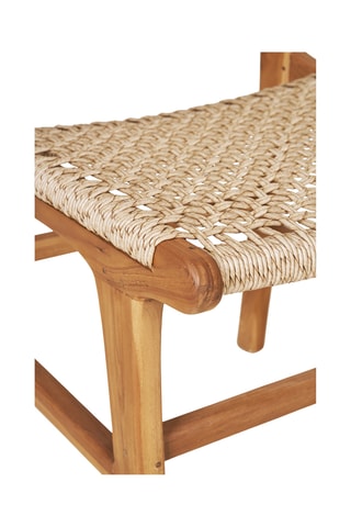 Chaise en teck et rotin Derby - 56 x 90 x 50 cm