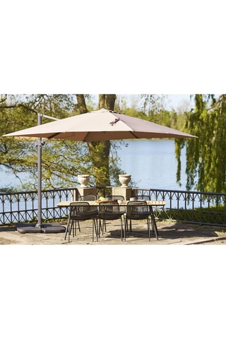 Parasol déporté carré Baza - Inclinable - Dimensions toile 295 x 295 cm