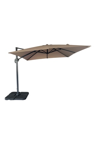Parasol déporté carré Baza - Inclinable - Dimensions toile 295 x 295 cm