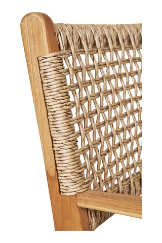 Chaise en teck et rotin Derby - 56 x 90 x 50 cm