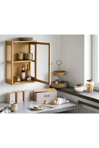 Vaisselier mural 1 porte en verre Zamora - 40 x 60 x 20 cm