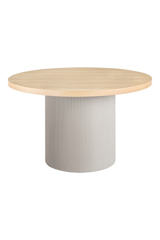 Table à manger avec revêtement en frêne Solva - 120 x 75 x 120 cm