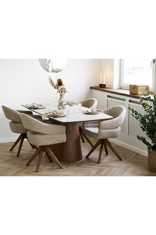 Table à manger en céramique Noli - 200 x 76 x 90 cm