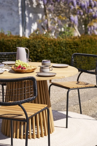 Table à manger en teck Lorca - 120 x 75 x 120 cm