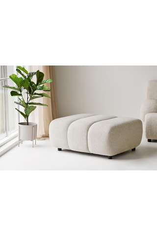 Pouf Taza - Beige - En polyester