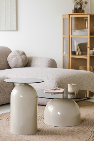 Table d'appoint en verre Ravello - 40 x 52 x 40 cm