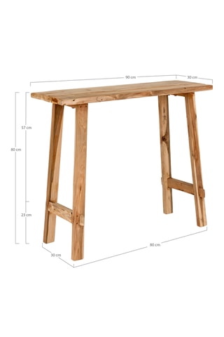 Console en teck Girona - 90 x 80 x 30 cm