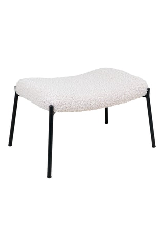 Fauteuil et repose pieds en pin Glasgow - Blanc – En polyester
