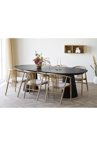 Table à manger extensible avec revêtement en chêne Osaka - 160/200/240 x 75 x 120 cm