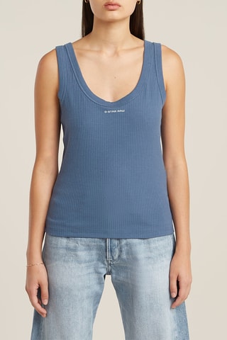 Débardeur en coton biologique - Bleu cobalt