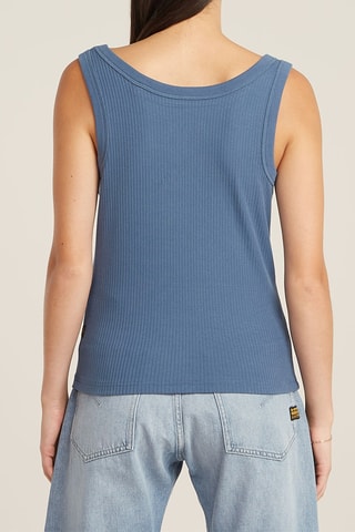 Débardeur en coton biologique - Bleu cobalt