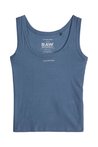 Débardeur en coton biologique - Bleu cobalt