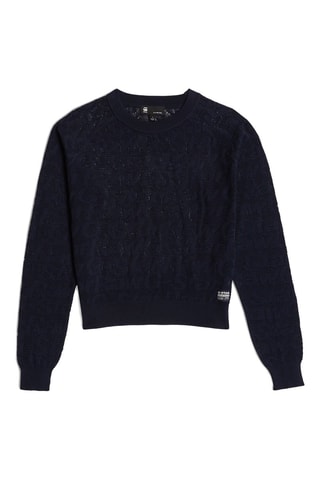 Pull Pointelle - Bleu marine