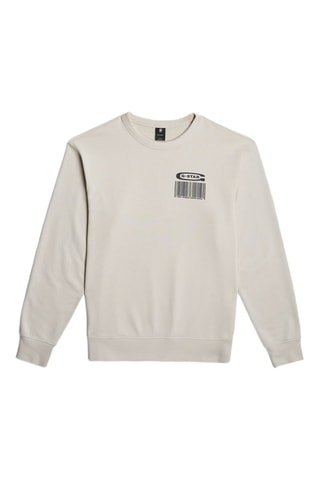 Pull en coton biologique Substance Back Graphic - Ecru