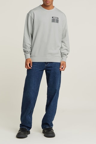 Pull en coton biologique Substance Back Graphic - Gris