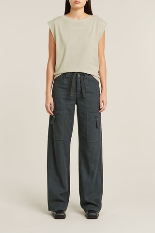 Pantalon straight Judee - Bleu pétrole
