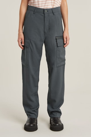 Pantalon straight Soft - Bleu pétrole