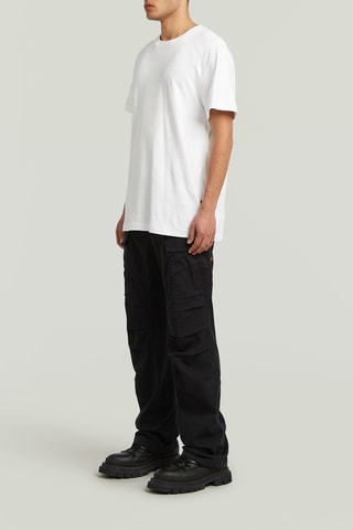 Pantalon cargo regular straight 3D - Noir