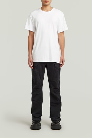 Pantalon cargo regular straight 3D - Noir