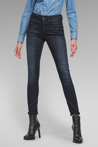 Jean skinny taille haute 3301 Bleu foncé