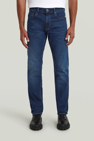 Jean straight taille haute Mosa - Bleu marine