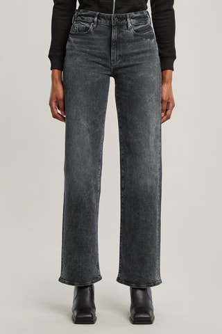 Jean straight taille haute Shape - Noir