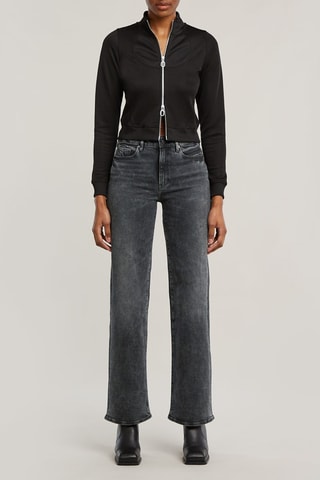 Jean straight taille haute Shape - Noir