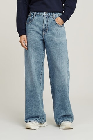 Jean loose taille haute Skater - Bleu marine