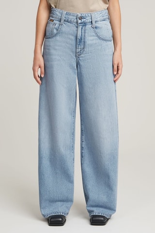 Jean loose taille haute Skater - Ciel