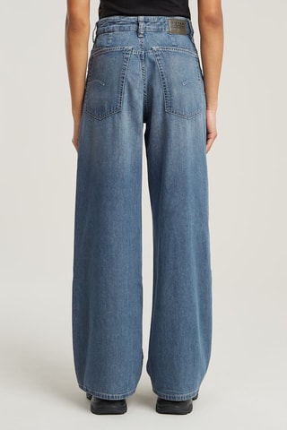 Jean loose taille haute Skater - Bleu