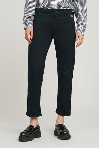 Jean boyfriend en coton biologique taille haute Kate - Bleu nuit