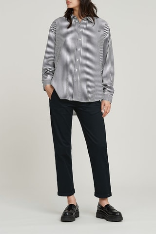 Jean boyfriend en coton biologique taille haute Kate - Bleu nuit