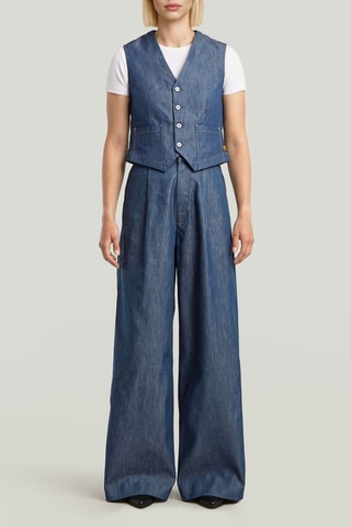 Veste sans manches en jean Summer - Bleu marine