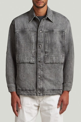 Veste en jean Shanorak US Navy - Gris clair