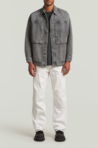 Veste en jean Shanorak US Navy - Gris clair