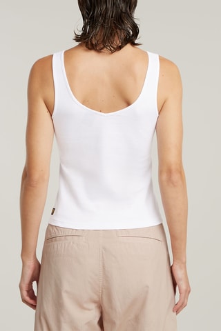Top en coton biologique Asymmetrical - Blanc