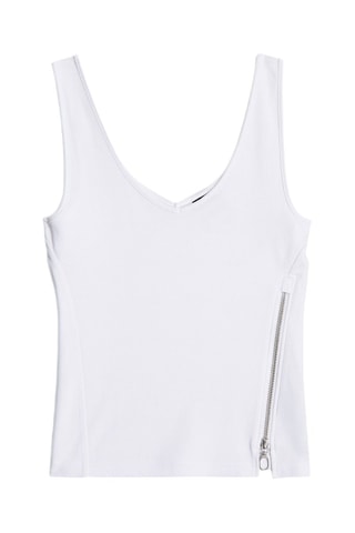 Top en coton biologique Asymmetrical - Blanc