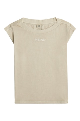 Top en coton biologique Mini G-Script - Ecru