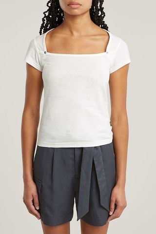 Top en coton biologique Sweet Heart - Ecru