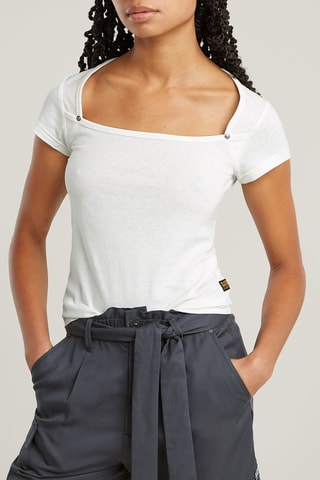 Top en coton biologique Sweet Heart - Ecru