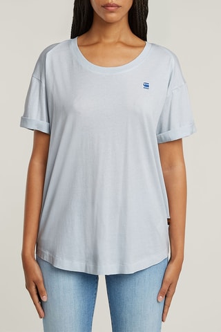 Top en coton biologique Rolled up - Ciel