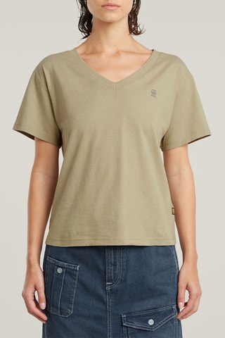 Top en coton biologique Open V - Kaki