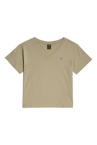 Top en coton biologique Open V - Kaki