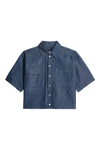 Chemisier relaxed en jean Remix - Bleu