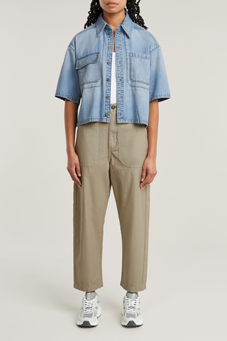 Chemisier relaxed en jean Remix - Bleu