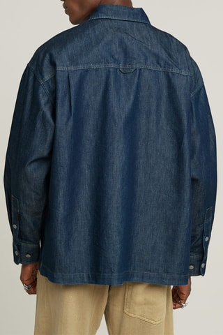 Chemise oversize Long Pocket Boxy - Bleu foncé