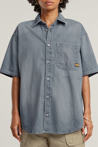 Chemise en jean Relaxed - Bleu foncé